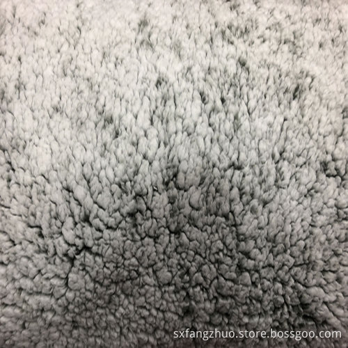 100% polyester printed faux fur sherpa pile fabric